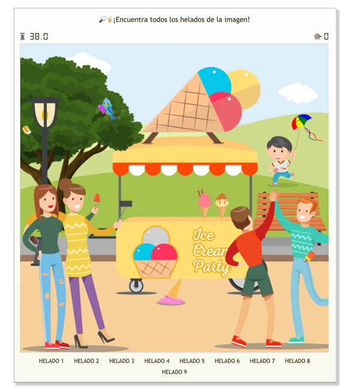ejemplo de imagen del juego objetos ocultos para presentar nuevos productos