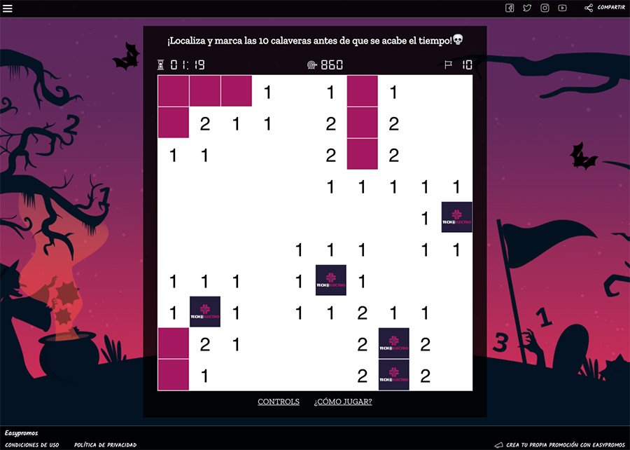 buscaminas del día de muertos