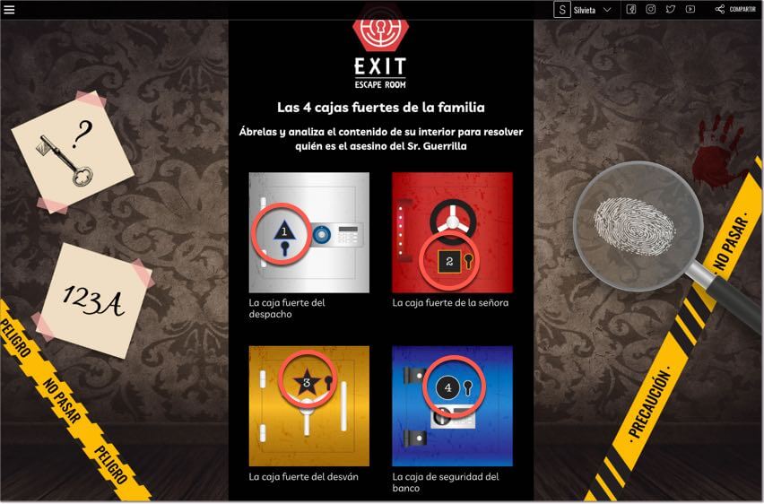 escape room cajas fuertes
