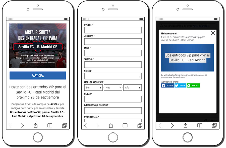 premia a los clientes por sus compras con un sorteo de unas entradas