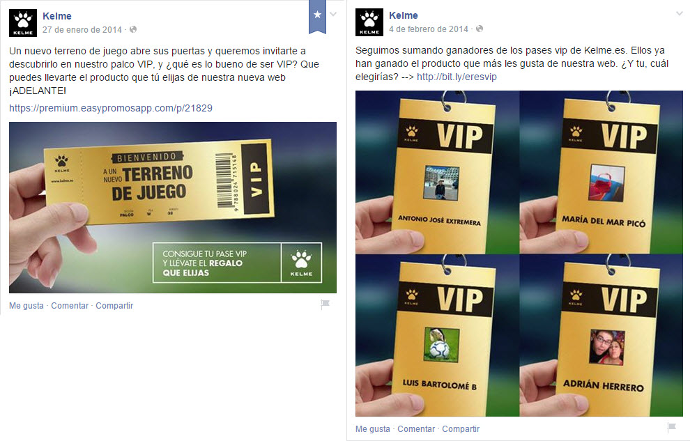 comunicacion de la campaña de Kelme