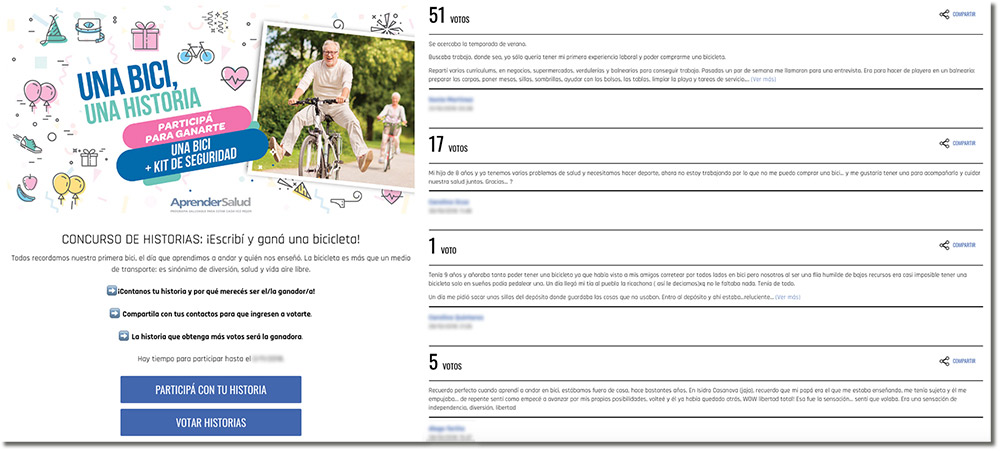 contenido generado por los ciclistas