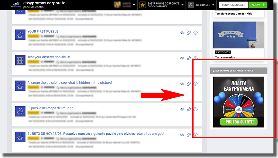 ejemplo banner dentro panel control