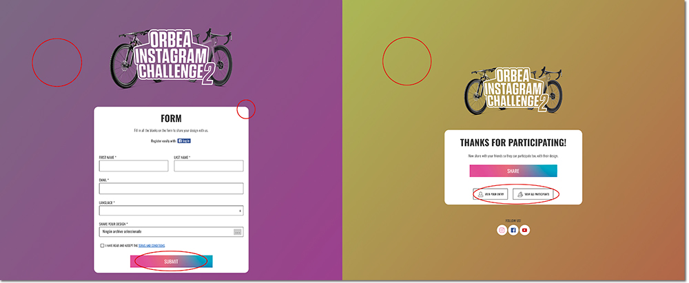 ejemplo de promoción con sus propios estilos (Orbea)