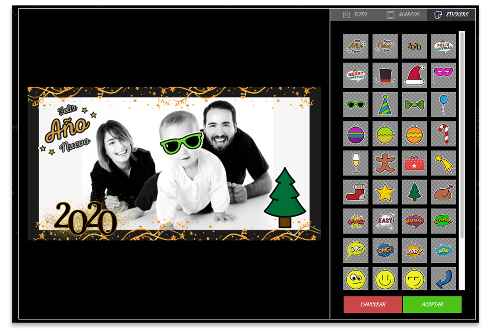 Ejemplo PhotoFun Fin de Año