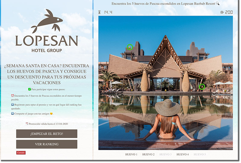 ejemplo de búsqueda de huevos de pascua