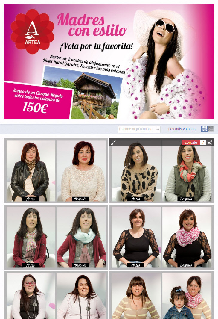 Ejemplo de vota tu favorito del Día de la Madre