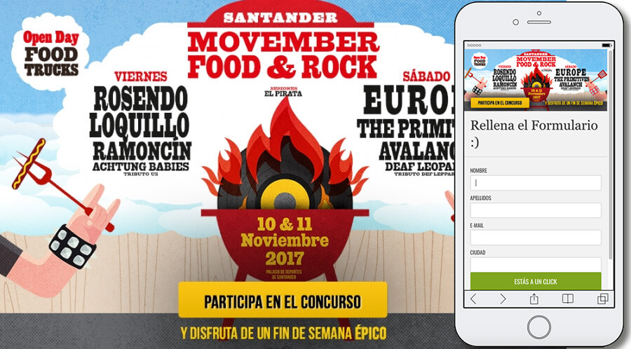 Movember promotion idea from Santander, entry form giveaway