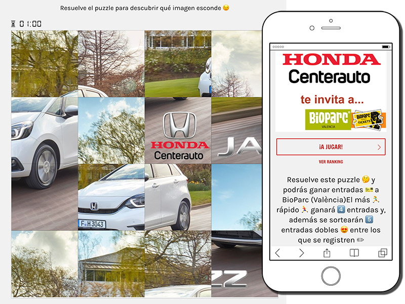 puzzle con sorteo final de unas entradas