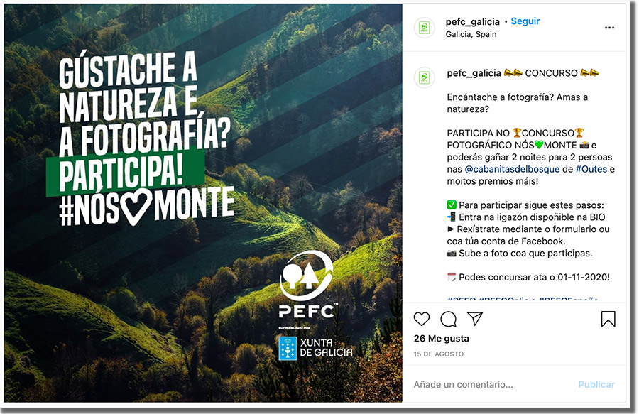 ejemplo de difusión de un concurso de fotos en instagram 01