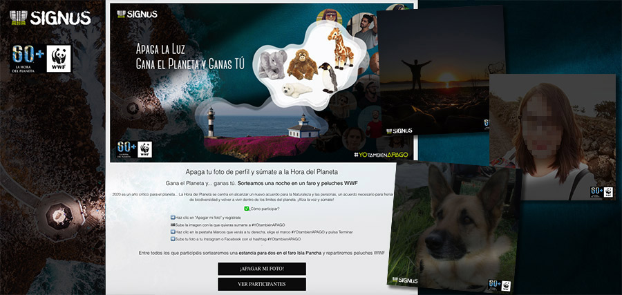 promoción dedicada a la Hora del Planeta