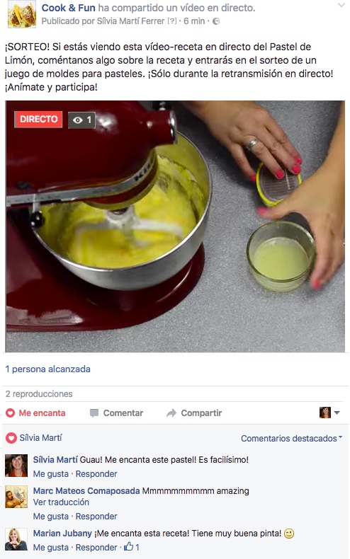 sorteo Facebook live