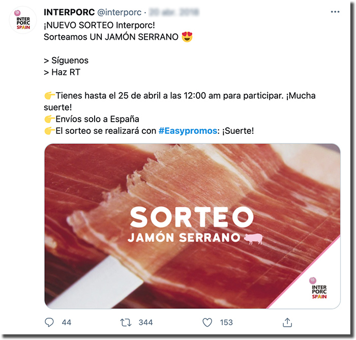 gamificación en twitter: ejemplo de sorteo