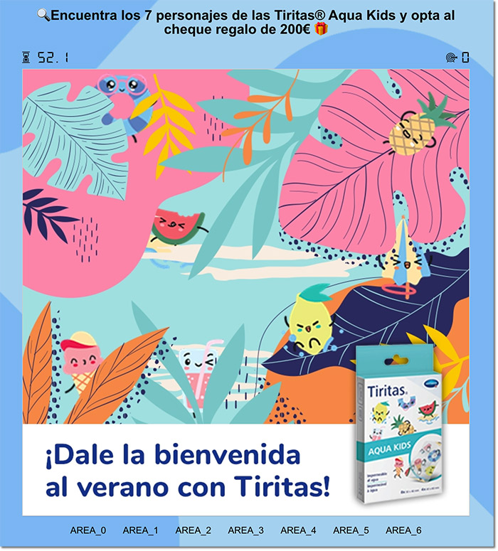 Ejemplo de objetos ocultos de Tiritas