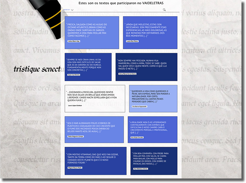 galería de relatos del concurso VaideLetras