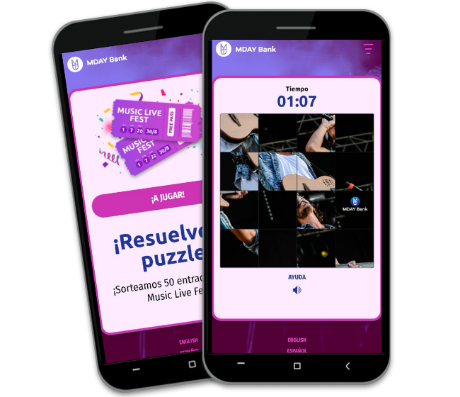 Puzzle con sorteo de entradas