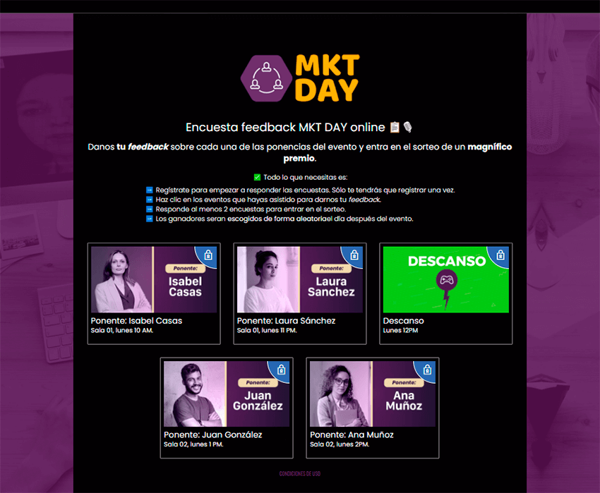 juegos encuestas para evento online