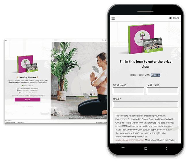 entry form giveaway for yoga day