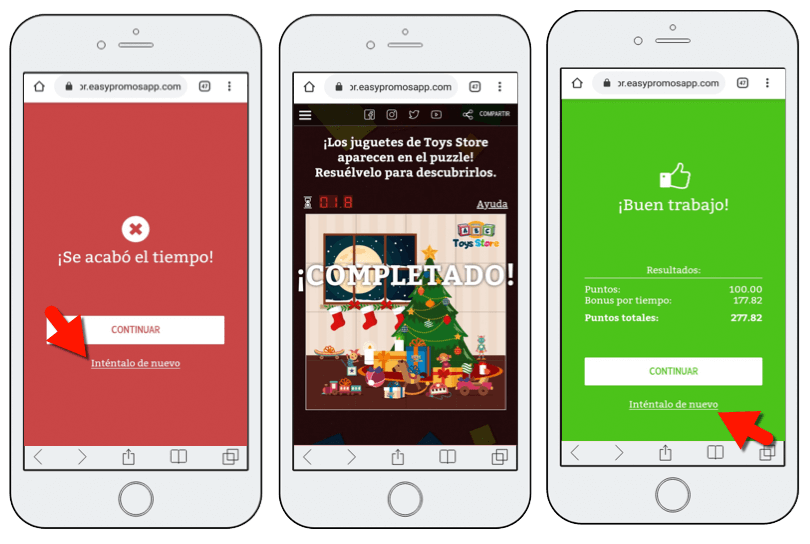 juego con registro detrás