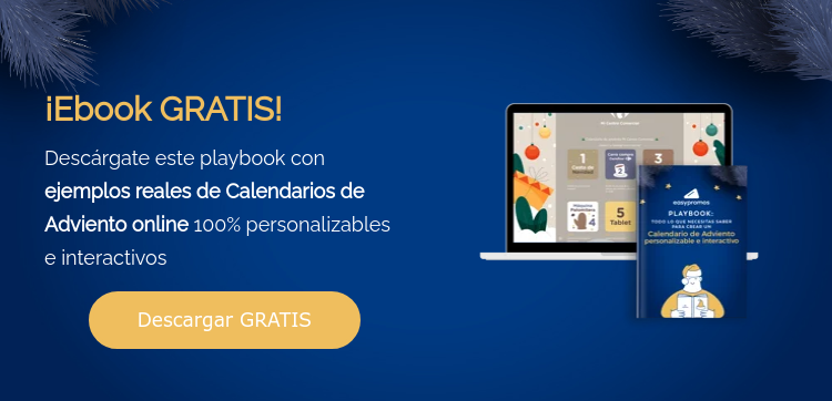 ¡Ebook GRATIS! Descárgate este playbook con ejemplos reales de Calendarios de Adviento online 100% personalizables y interactivos  