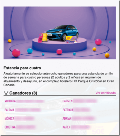 giveaway shopping mall