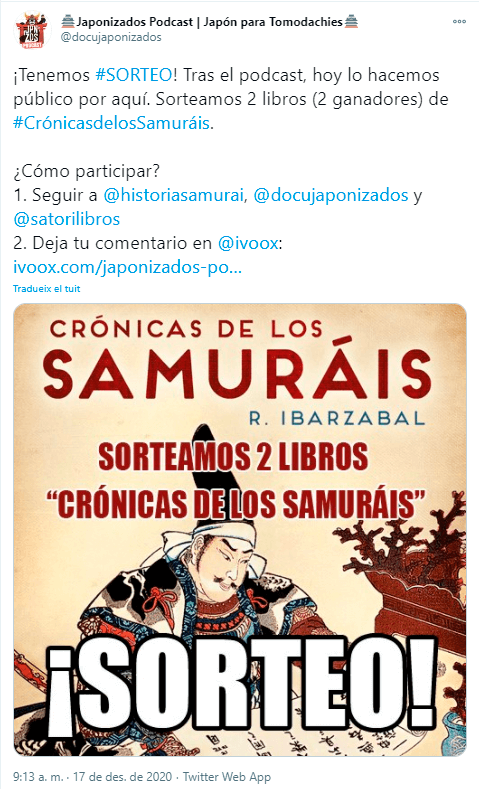 sorteo twitter podcast