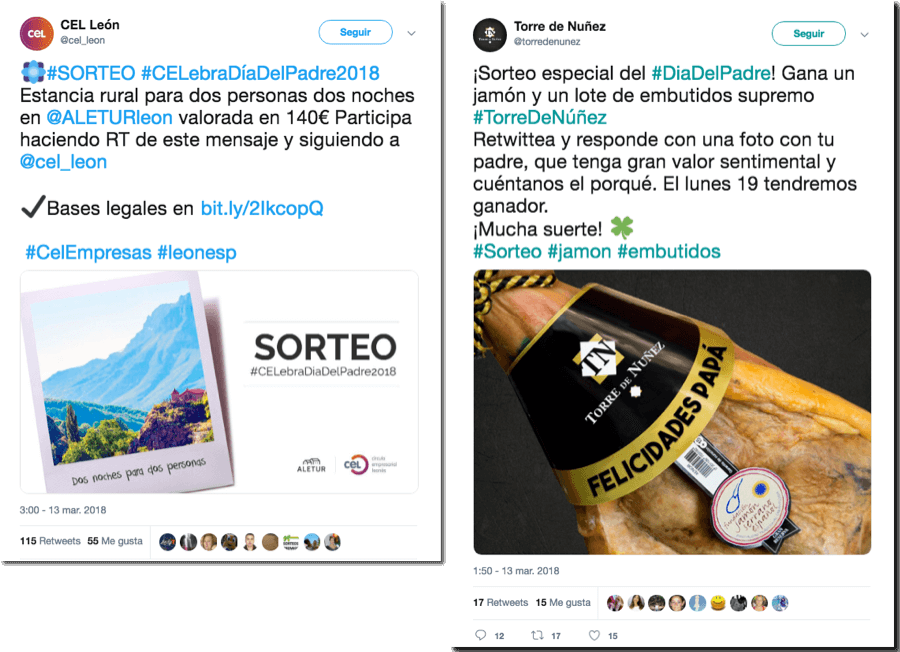 sorteo dia del padre en twitter