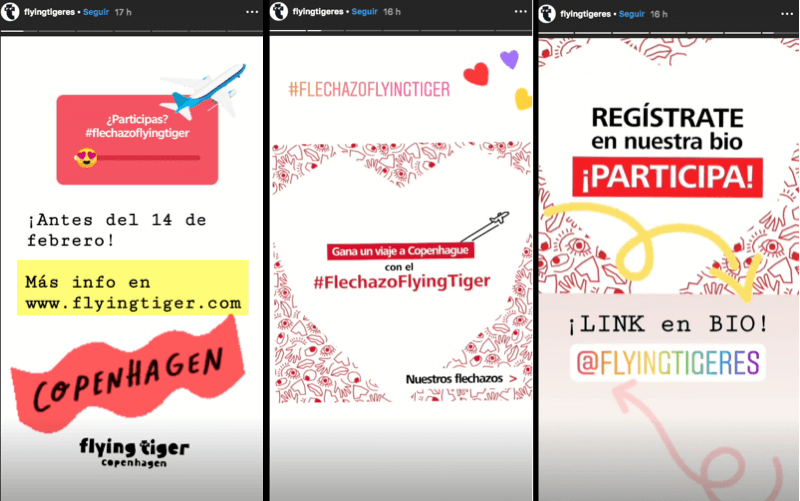 ejemplo de como anunciar un sorteo en Instagram stories