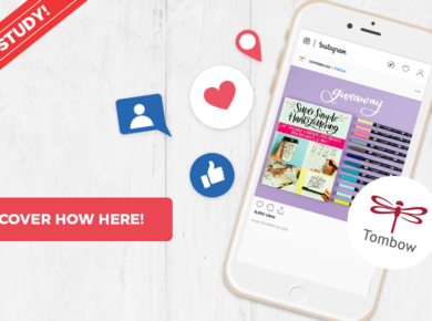 Tombow USA Instagram giveaway case study||post instagram|||logo tombowusa||||||